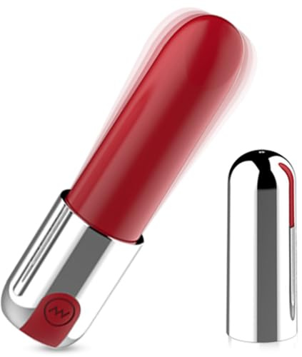 BDSMYEE Vibromasseur Femme en Silicone Forme Rouge à Lèvres Mini avec 10 Modes de Vibrations, Stimulateur de Clitoris Point G pour Femmes Couples