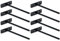 Sayayo Staffe per Mensole Galleggiante a Parete, 200mm Staffa Mensola Nascosto Supporto per Mensola in legno, Nero Opaco Acciaio Inossidabile, 8 Pezzi, EJY8008B-8P