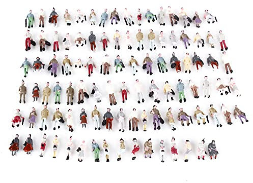 Gutshof miniaturen 100 STK. Spur Z Figuren Maßstab 1:220 Eisenbahnfiguren stehende Menschen Bemalt