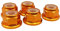 M3 Sechskantmuttern mit Flansch mit Klemmteil mit Nylon Einsatz, Flanschmutter mit Nylon Einsatz, Aluminium-Legierung, 8 Stück (Orange)