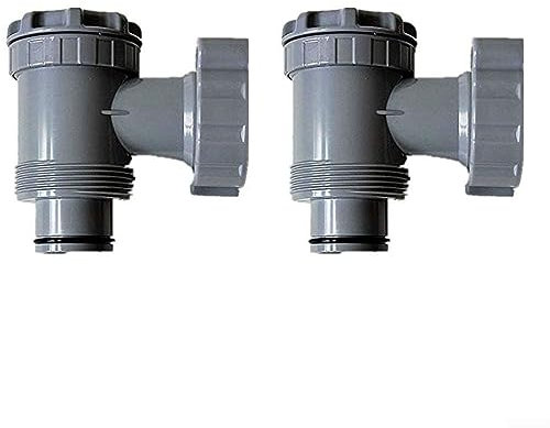 QOXEZY Valvola a stantuffo per piscina, valvola a stantuffo on/off per pompa filtrante da 38, tubi di diametro 1-1/2 e connettore filettato da 6,3 cm