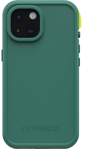 OtterBox iPhone 15 (Only) FRĒ Series Waterproof Case with MagSafe (Designed by LifeProof) - PINE (Green), waterproof, 60% recycled plastic, sleek and stylish
