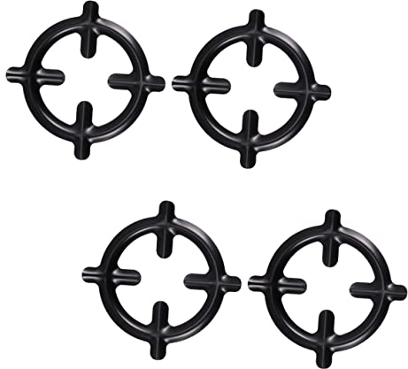 Mobestech 4pcs Gas Stove Pot Stand for Coffee Maker Iron Rack Non-Slip Heat Diffuser for Home Kitchen Practical Cooking Accessories for Milk Pots and Percolators