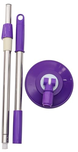 Gatuida Manico Telescopico Mocio Lavapavimenti Rotante Di Acciaio Inossidabile Attrezzo per Pulire Bastoncino per Mocio Ruotare Accessori Plastica Viola