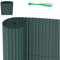 Gimisgu PVC Sichtschutzmatte 180x500cm Sichtschutzzaun Verdreifachen Verstärkung Standard Sichtschutz mit Kabelbindern Balkonsichtschutz Windschutz Wetterfest für Garten Balkon, Grün