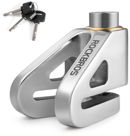 ROCKBROS Disc Brake Lock Anti-Theft Lock Bicycle Lock Stainless Steel Motorcycle Lock Electric Battery Bike Mountain Road Padlock Security Brake Lock Keyless Anti-Theft Lock