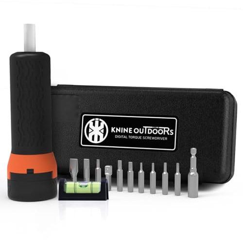 KNINE OUTDOORS Digital Torque Screwdriver Wrench Driver Set 15-100 Inch Pounds lbs for Maintenance, Hex Bits, 1/4 Socket, Shaft Extension, Scope Level Bubble, For Tools, Bike Repairing and Mounting