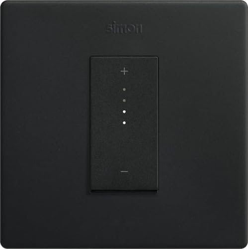 SIMON - KIT interruptor regulable conectivo de empotrar negro mate, Serie Simon 270, Interruptor de Pared Plano y Fino desde tu Smartphone, Incluye Marco, Tapa y Mecanismo, Color negro mate