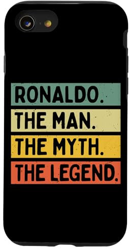 Hülle für iPhone SE (2020) / 7 / 8 Ronaldo The Man The Myth The Legend Lustiges Personalisiertes Zitat