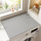 Morbuy Housse de Machine à Laver, Tapis de Protection Couleur Unie pour Machines à Laver, Sèche-Linge, Réfrigérateur, Antidérapant Séchage Rapide, Douce et Découpable (65x90cm,Gris)