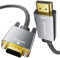 HDMI to VGA Adapter Cable 3FT [Metal Case, Nylon Cable] 1080P@60Hz HDMI Male to VGA Male Uni-Directional Braided Cord for Computer, Laptop, Monitor, Roku, Xbox, Graphics Card More