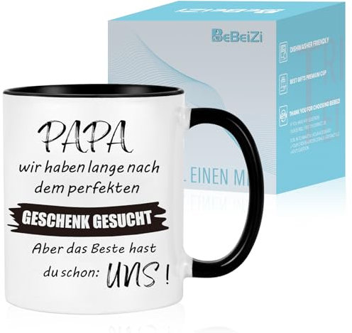 Tassen für Papa zum Vatertag, Geburtstag, Erntedankfest, Weihnachten - Kaffeetasse to Go für Männer, 330ml