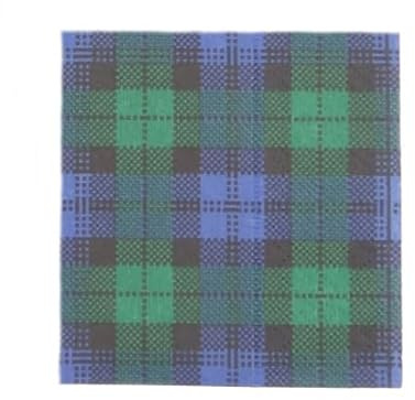 Green Blue Black Watch Scottish Tartan Cocktail Serving Napkins