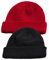 YKMYXZ 2PC Männer Winter Herbst Warme Brimless Strickmütze Mützen Frauen Hip Hop Skullcap Straße Unisex Solid Melone Cap(Black Red)