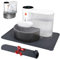 GOYJOY Smart Pet Wasserbrunnen, kabelloser Katzenwasserbrunnen ohne Filter,Ultra-leiser Katzenbrunnen, Abwassertrennung und Immer frisches Wasser (inkl. Einer Silikon-Futtermatte)