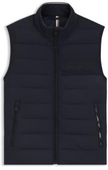 BOSS Mens H-Cenito Water-repellent gilet with logo detail