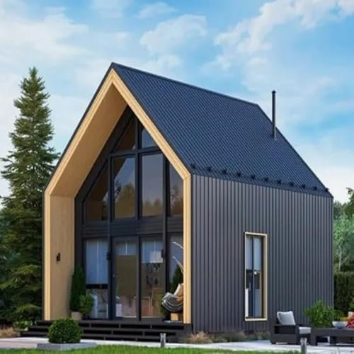 Generic 40Ft 20Ft Casa Prefabbricata Pieghevole Contenitore Espandibile con camere da letto, Bagno, Cucina - Lana di roccia, Nero