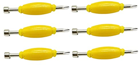 ANDRESLAD 6pcs Fingerboard Repair Screwdriver Dual End Tool with Plastic Metal Construction for Bearing and Wheel Maintenance Including Portable Storage for Hobbyists