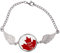 Happy Canada Day 4. Juli Ahorn-Textur-Armband, Engelsflügel-Armreif, M, Metall