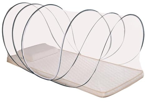 Moustiquaire pour lit Simple, Tente moustiquaire, lit Pliable en Maille, 90 x 90 x 190 cm, Portable pour Une Seule Personne, Installation Rapide et Facile pour la Maison, Les Voyages, Le Camping, Les