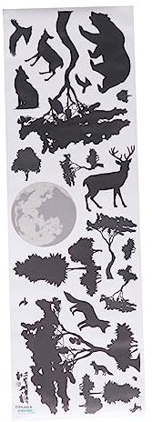 jojofuny Autocollant Décoratif Style Forêt Animale Sticker Mural Pour Couloir Autocollant Thème Forêt Décoration Intérieure Facile à Appliquer Et Retirer