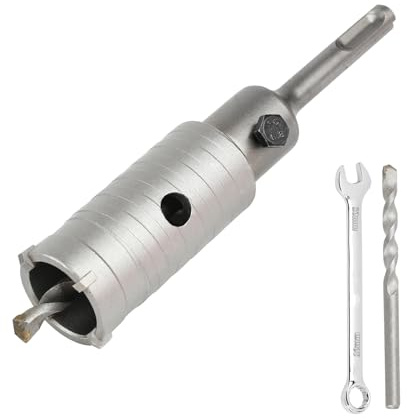 SUQIN Scie Cloche Trépan Beton Ø 30mm Avec Adaptateur SDS Plus 110 mm,Carotteuse Beton,Scie Trépan Pour Percer Des Trous Dans Les Murs En Blocs