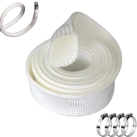 Abgasschlauch 25mm für Stromerzeuger 300CM für Notstromaggregat Abgasrohr Standheizung Schlauch, Standheizung mit 4 Clips Hitzeschutzschlauch Hitzeschutz Auspuff