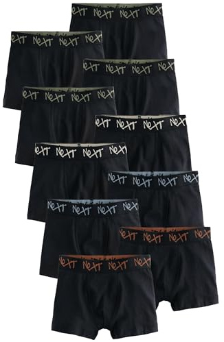 NEXT Jungen Unterhosen im 10er-Pack Black with Grafitti NEXT Waistband Numeric_158-numeric_164