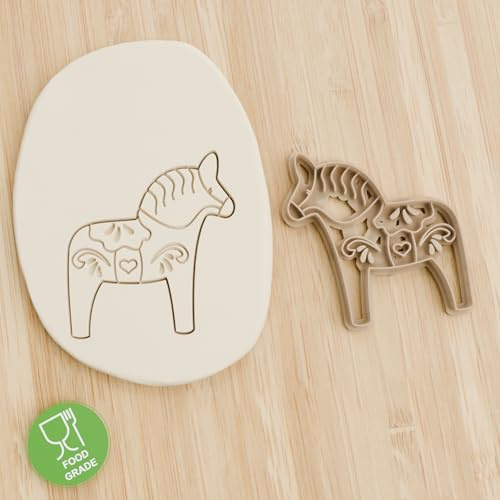 Dalapferd 3 cookie cutter Fondant Keksstempel/Ausstechform keksausstecher PLA ca.8cm