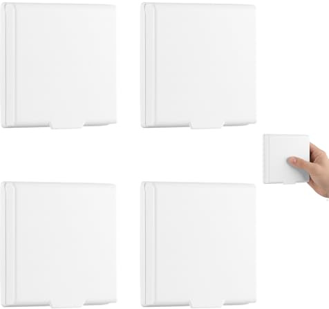 4 Pieces Light Switch Guard, Dustproof Plug Socket Covers, Waterproof Plug Socket Covers UK, Light Switch Cover for Kitchen, Bathroom and Garden, White