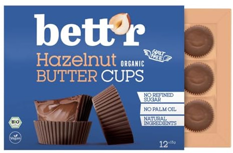 bett'r Hazelnut Butter Cups Box, 156g