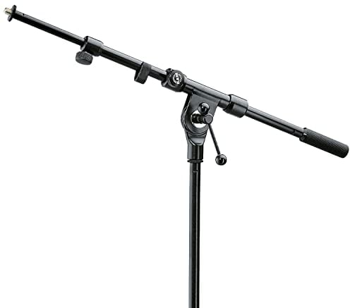K&M 211/1 Schwenkarm Schwarz – ausziehbar 43,5 - 74,5 cm - Galgen mit 3/8“ Gewindeanschluss, neigbar