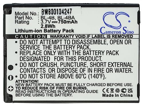 vhbw Akku kompatibel mit Nokia 6125, 6131, 2760, 6111, 2630, 5000, 1606, 2505, 2660, 3606 Handy Smartphone Telefon (800 mAh, 3,7 V, Li-Ion)