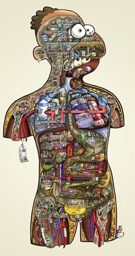 Cartoonposter Human Project - lebensgroß