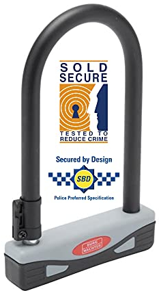 BURG-WACHTER 272S Sold Secure Gold Aproved D Lock, Grey/Black, Medium
