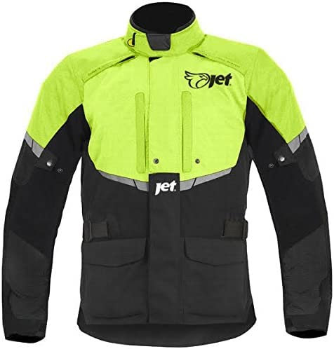 Jet _Veste de moto Blouson de moto imperméable avec armure noir/fluorescent