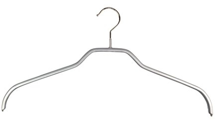 MAWA 0321015052 10 x Metall Kleiderbügel, SKINfriedly anti-Rutsch Beschichtung 41 cm silber