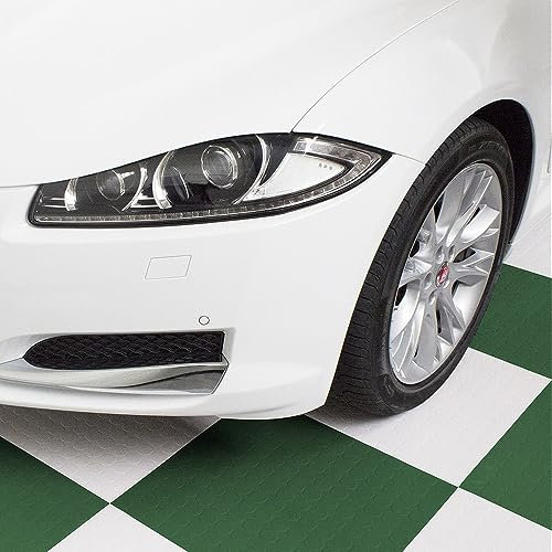 SOGI PAV-02-VE - Kit de baldosas de PVC para suelo de taller, garaje - 50 x 50 cm - 1 m² - 10 m² - 50 m² - 100 m² - color verde (50 x 50 cm = 1 baldosa)