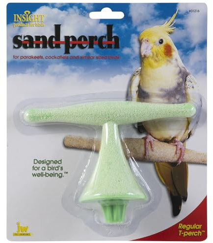 JW Pet Insight Sand Perch T Perch Bird Accessory, Regular | Assorted Colors