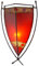 GURU SHOP Henna Lampe, Leder Wandlampe/Wandleuchte - Myra Rot, 44x24x14 cm