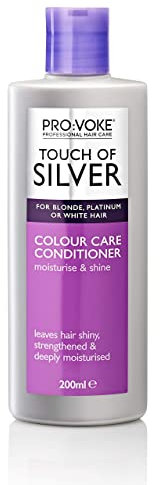 PROVOKE Touch of Silver Colour Care Conditioner 200 ml, Keep Coloured Hair Deeply Moisturised Silky and Smooth, Helps Eliminate Brassy and Yellow Tones, Correcting Pigments to Keep That Salon Colour