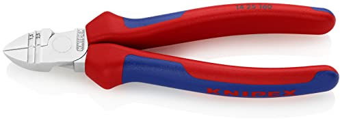 Knipex Alicates de corte diagonal con función de pelacables cromado, con fundas multicomponentes 160 mm 14 25 160