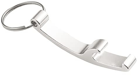 Komonee Bottle Opener Silver Key Chain Metal Keyring Novelty Key Ring Arm