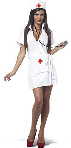 CALIFORNIA COSTUMES Kurzes Krankenschwester Kostüm weiss - L (42/44)