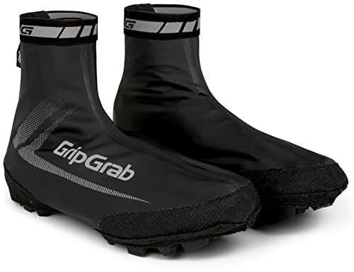 GripGrab Unisex – Erwachsene RaceAqua X wasserdichte MTB CX Gravel Bike Überschuhe Winddichte Leichte Aero Radsport Regenschutz Überzieher Fahrrad, Schwarz, S (38/39)