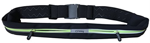 It's running Double Smart Belt Laufgürtel Hüfttasche, Black/Yellow, One Size