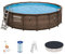 Bestway Piscina Steel Deluxe 488 x 122 cm, Tapa 19.480 l, Bomba de filtrado 220-240 V, Cartucho 58476 (III). Incluye: Cubierta, Lona Base y Escalera de Seguridad