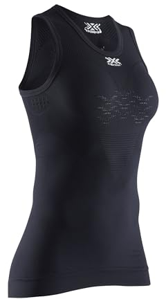 X-Bionic Damen Energizer 4.0 Singlet T Shirt, Opal Black/Arctic White, L