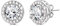 AOBOCO Damen Ohrstecker Sterling Silber 925 mit Kristallen, Weißgold überzogen Simulierten Diamant Ohrring (Weiß (April))