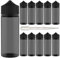 Chubby Gorilla V-3 schwarze PET-Kunststoffflaschen, 120 ml, Einhorn, Quetschflasche, Saftflaschen, authentischer molliger Gorilla, Tropfflasche, Quetschtropfer